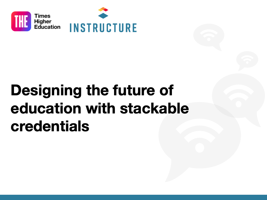 Shaping the future of education using stackable credentials