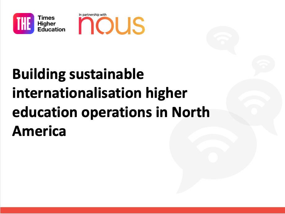 Exploring sustainable internationalisation strategies for North American institutions