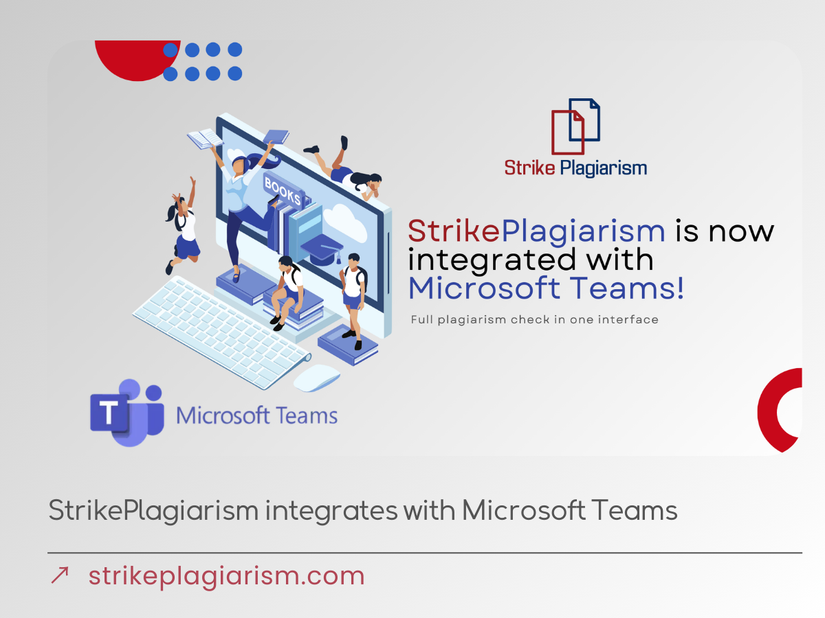 StrikePlagiarism integrates with Microsoft Teams to embed academic integrity into everyday academic workflows