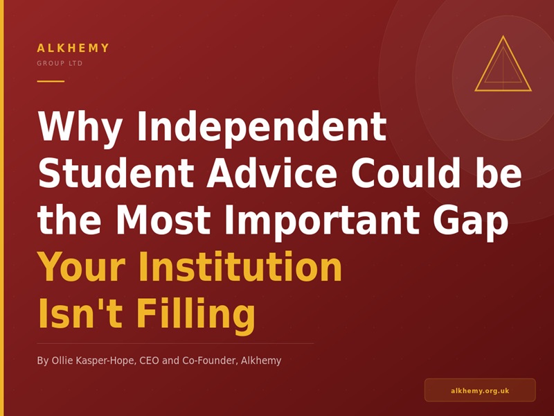 Why Independent Student Advice Could be the Most Important Gap Your Institution Isn't Filling