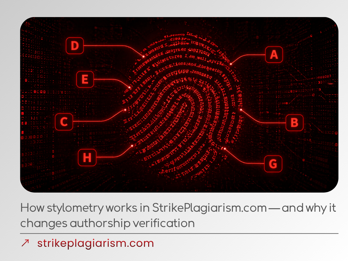 How stylometry works in StrikePlagiarism.com — and why it changes authorship verification