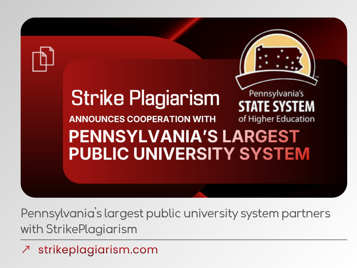 Pennsylvania’s State System of Higher Education partners with StrikePlagiarism.com to strengthen academic integrity at scale