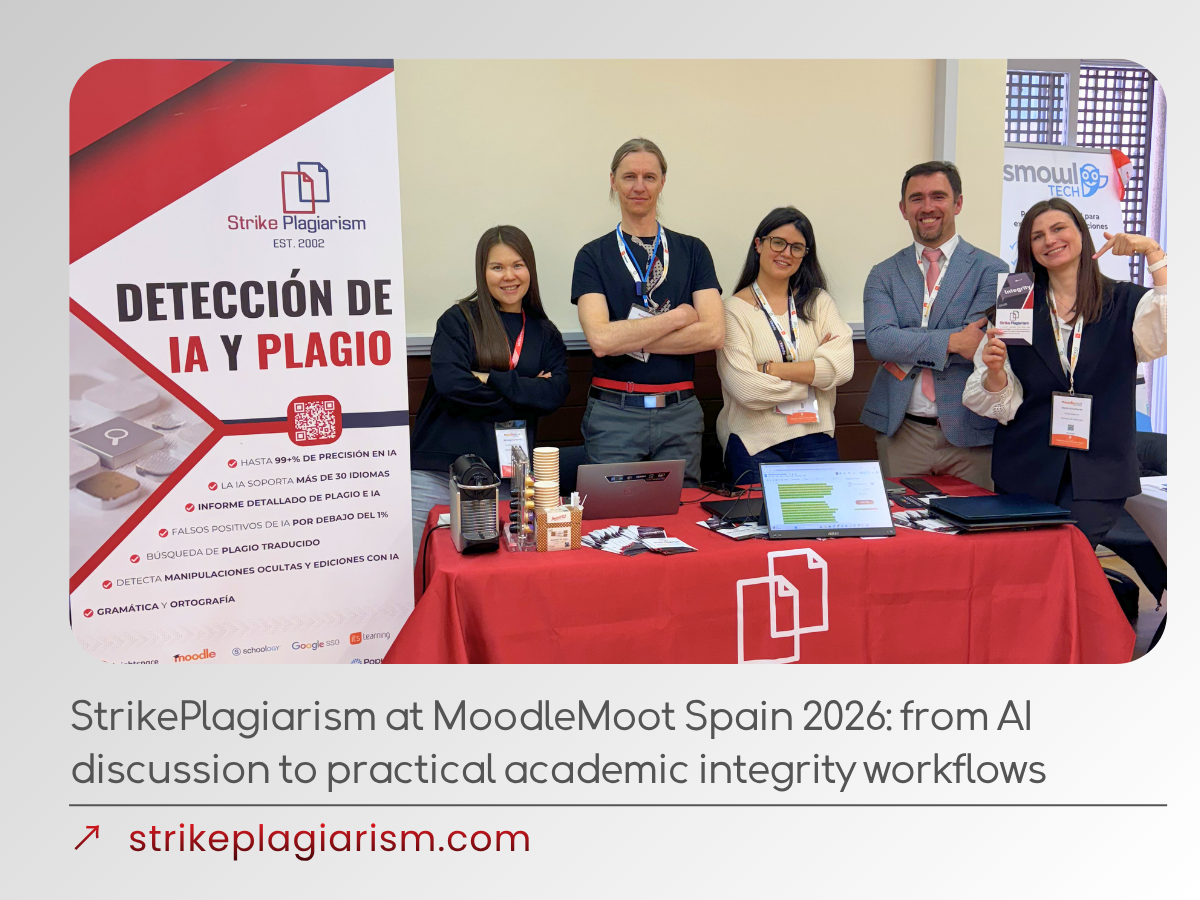 StrikePlagiarism at MoodleMoot Spain 2026: advancing practical approaches to academic integrity