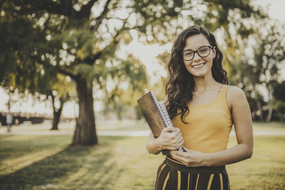 International student on campus