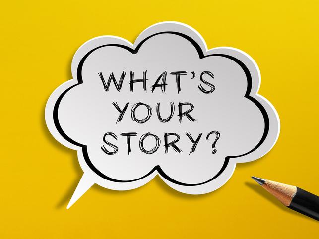 what's your story speech bubble