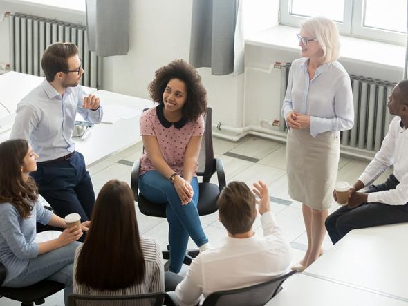 Group of professional people in a meeting