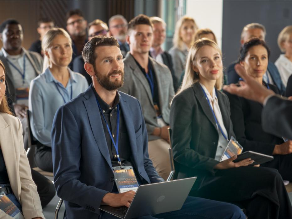 University leaders attending a conference