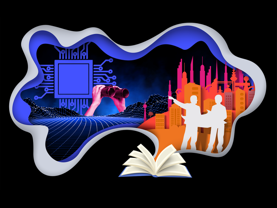Academic publishing illustration