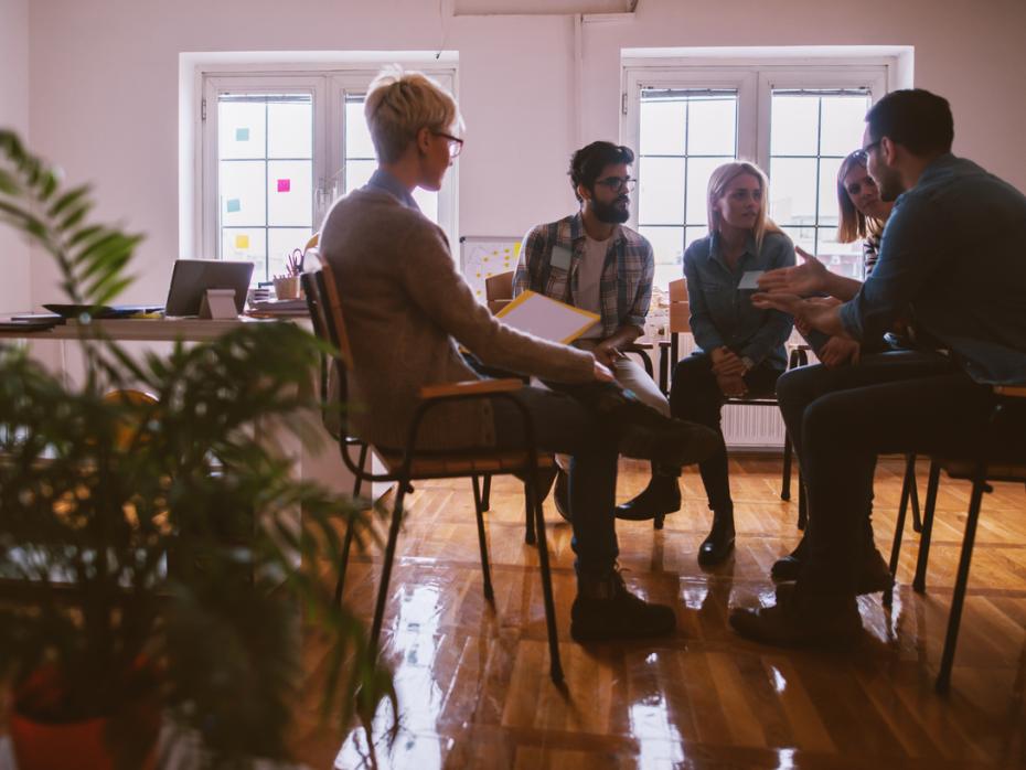 A group mediation session