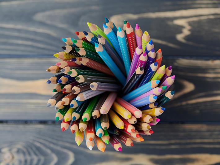 Coloured pencils