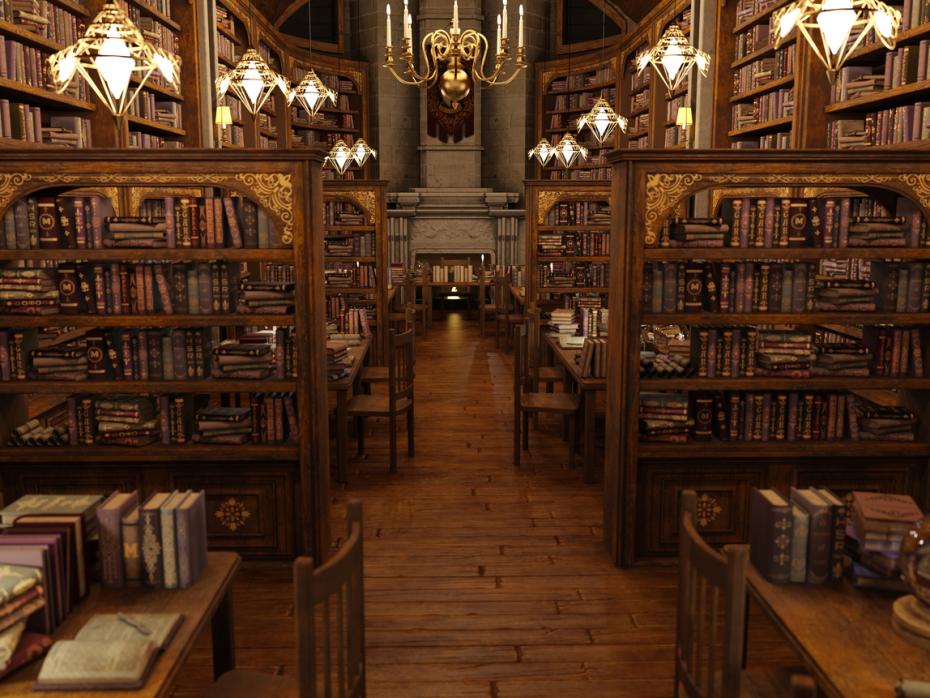 The inside of a university library