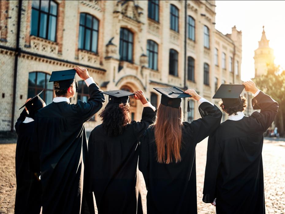 A group of graduates in their gowns