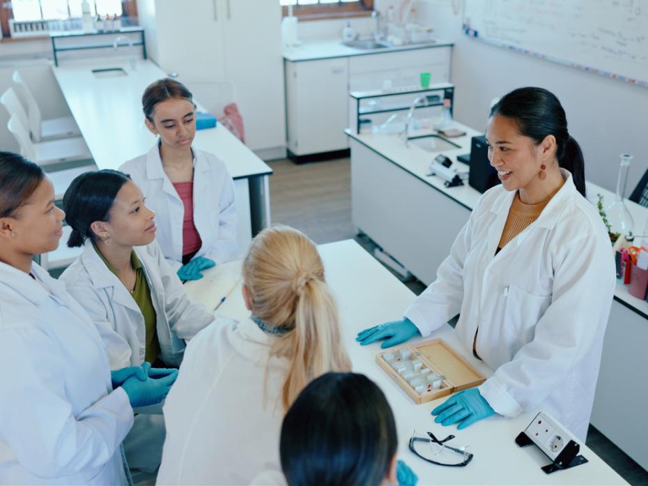 STEM students in a lab