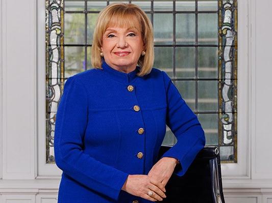Susan C. Aldridge, president of Thomas Jefferson University, speaks to Campus editor Miranda Prynne
