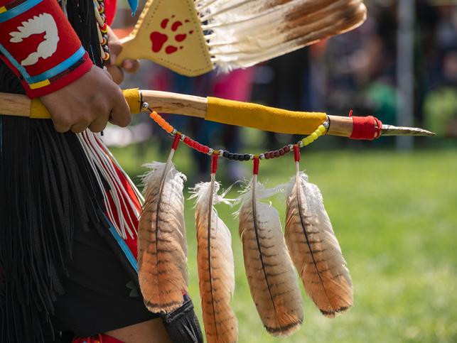 A Native American dance stick