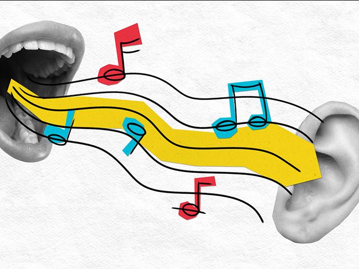 Illustration of music as motivation