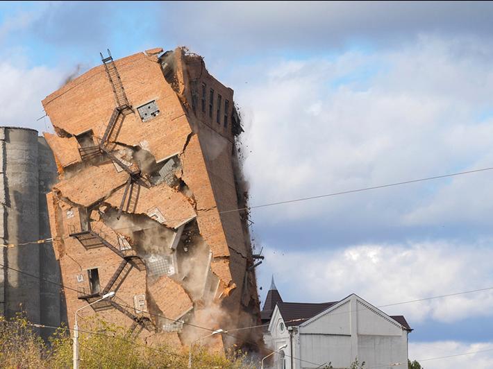Industrial building collapse