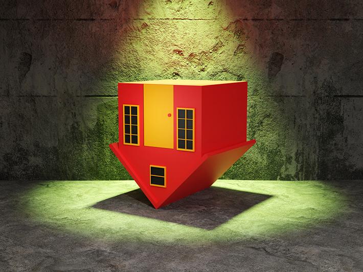 Upside-down toy house