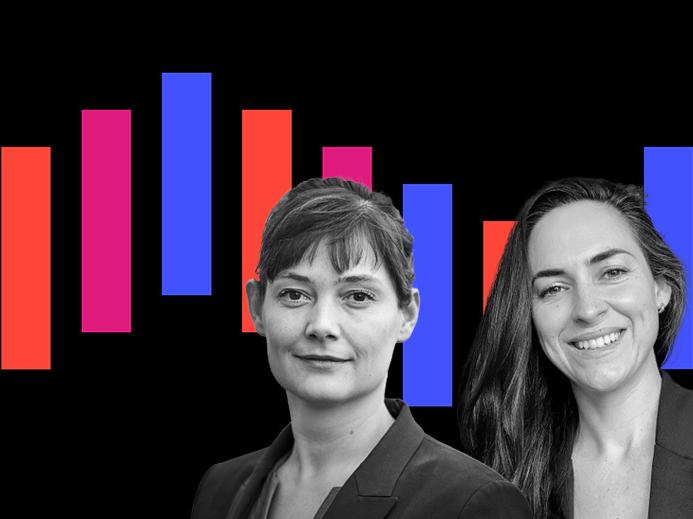 podcast graphic featuring Julia Priess-Buchheit and Sarahanne Field