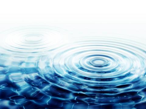 Concentric ripples in water