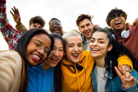 Group of students smiling at the camera