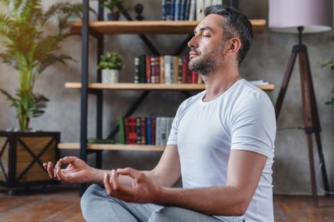 Man doing yoga