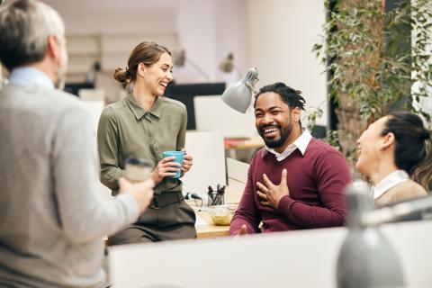 Academics chatting