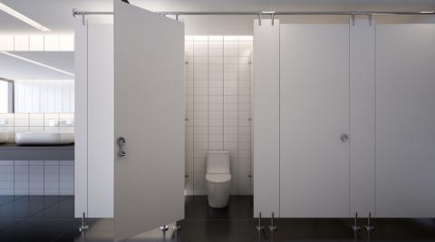A toilet cubicle