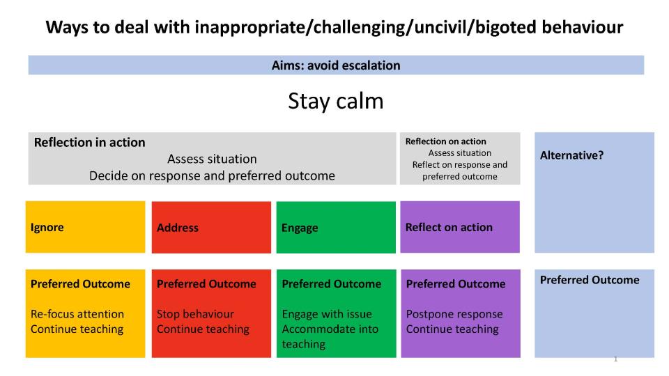 Figure 1: Addressing inappropriate behaviour scaffold