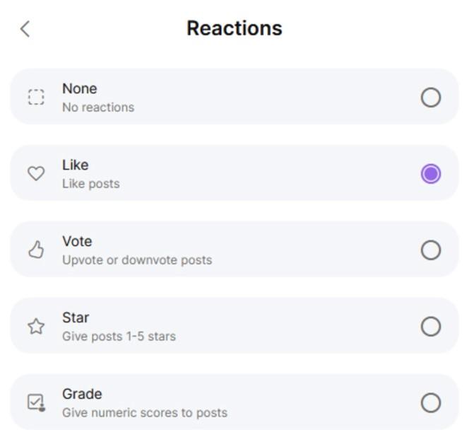 a screenshot of Padlet’s “like” and “star” functions, among others