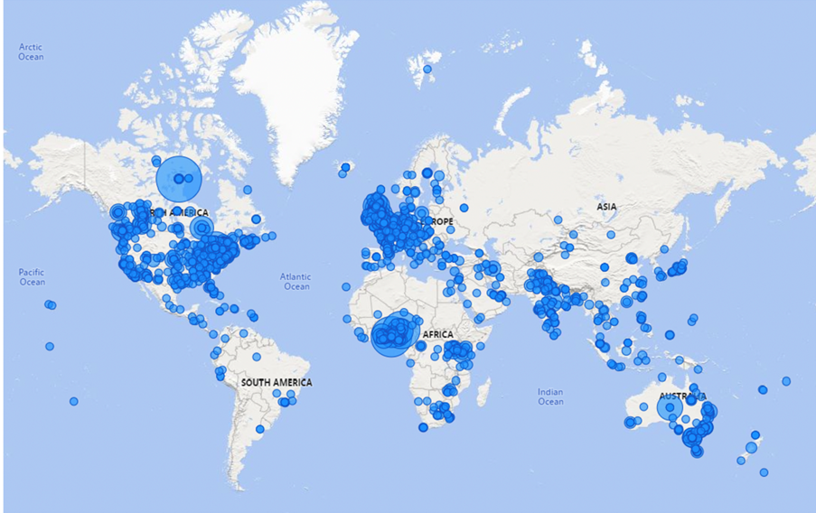 NodeXL map of Tweets relating to international students