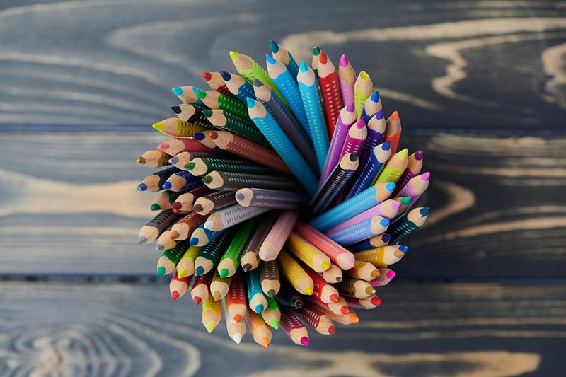 Coloured pencils