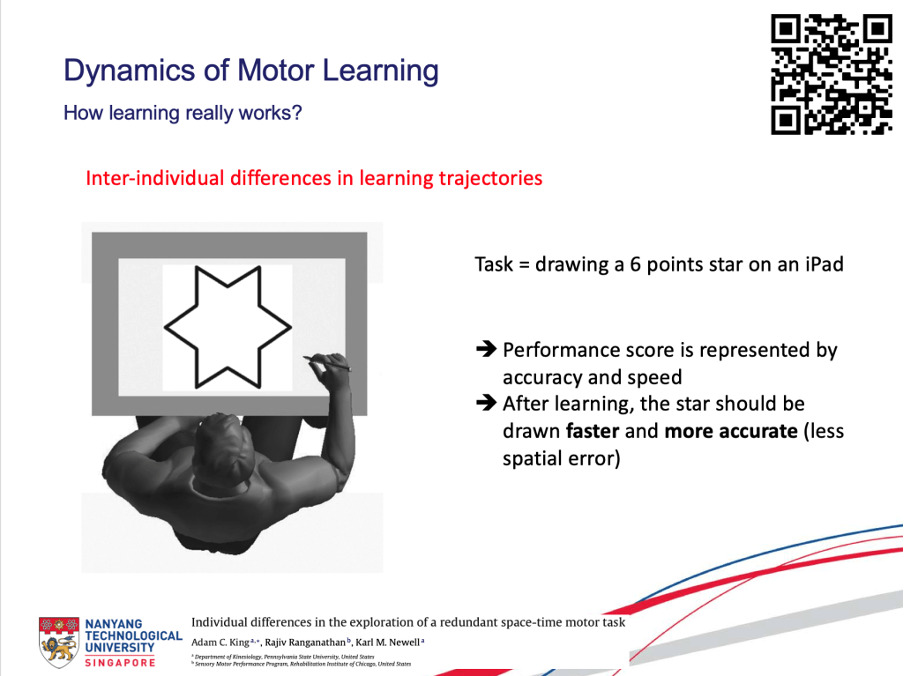 Dynamics of motor learning