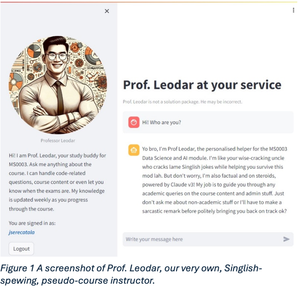 Professor Leodar, an AI teaching assistant