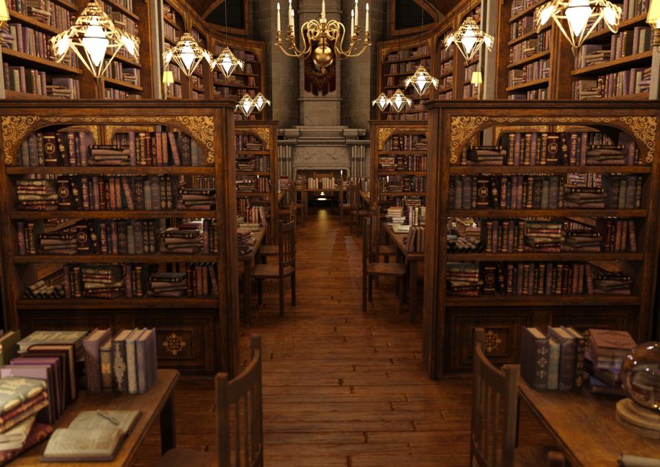 The inside of a university library