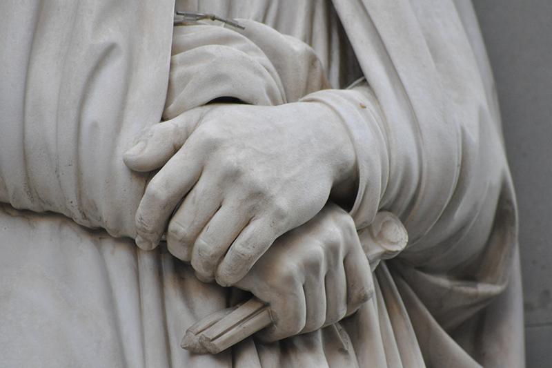 Detail statue in Piazza della Signoria, Florence, Italy