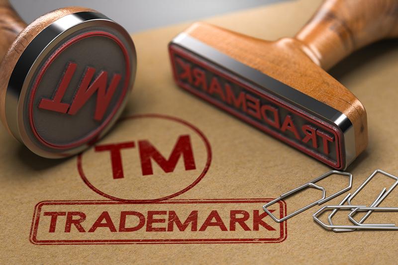 Trademark on a stamp