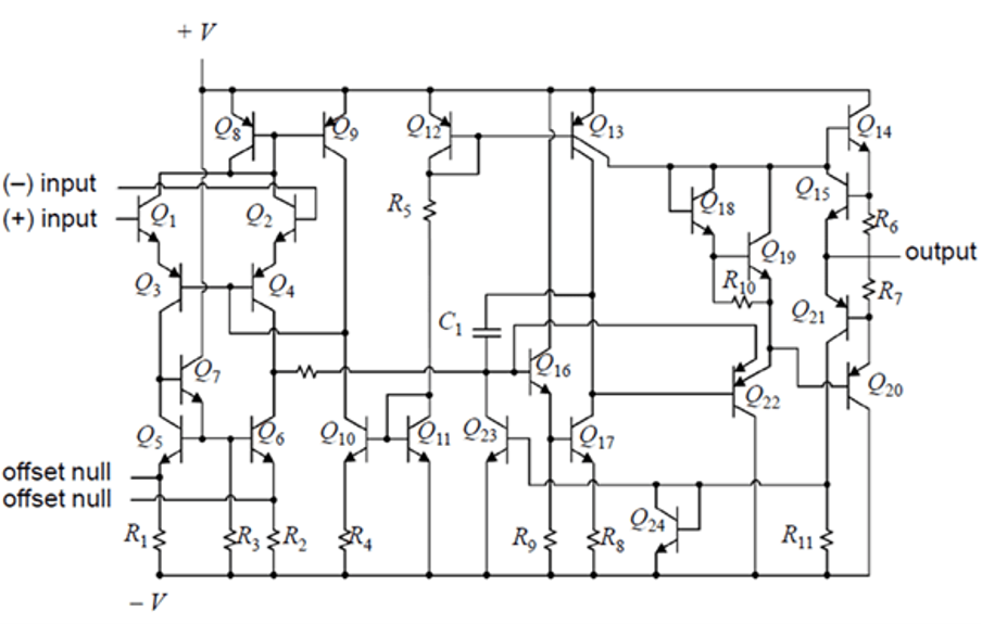 The 741 op-amp, circa 1968