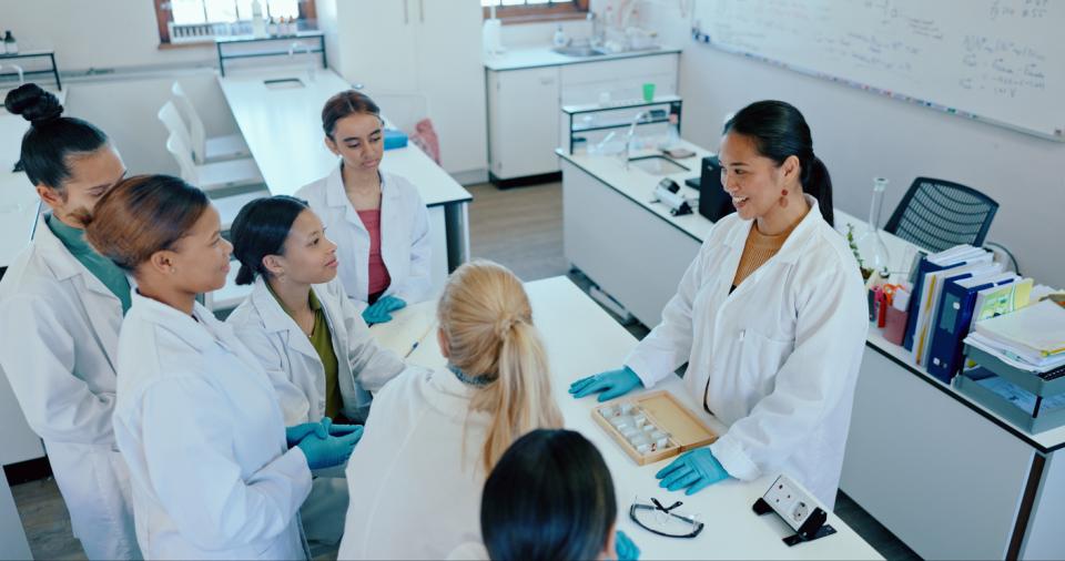 STEM students in a lab