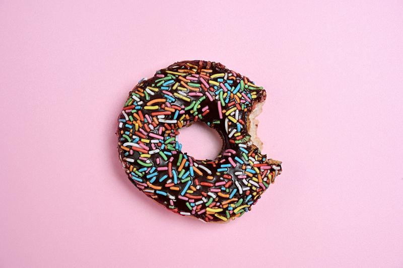 Donut with a bite out of it