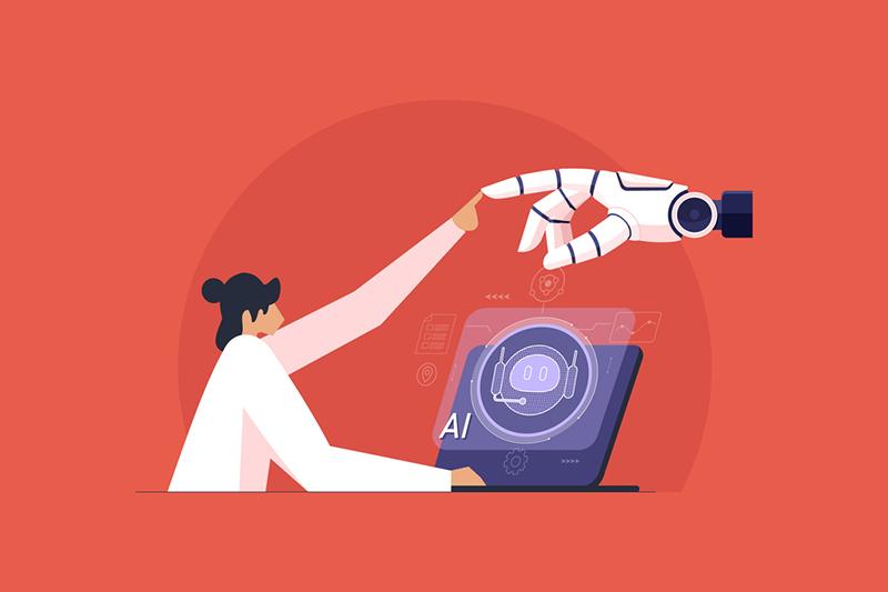 AI assistance concept illustration
