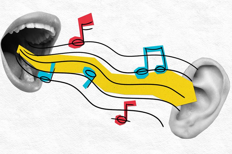 Illustration of music as motivation