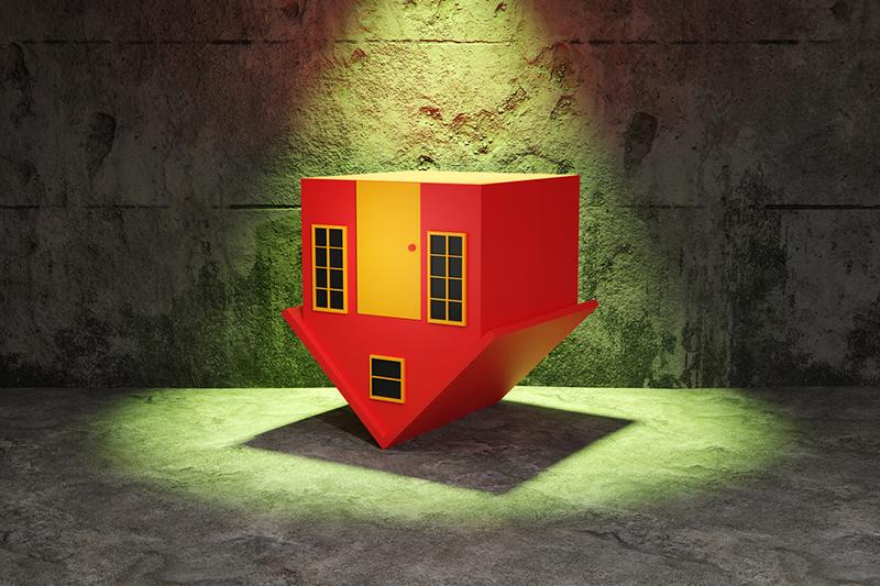 Upside-down toy house