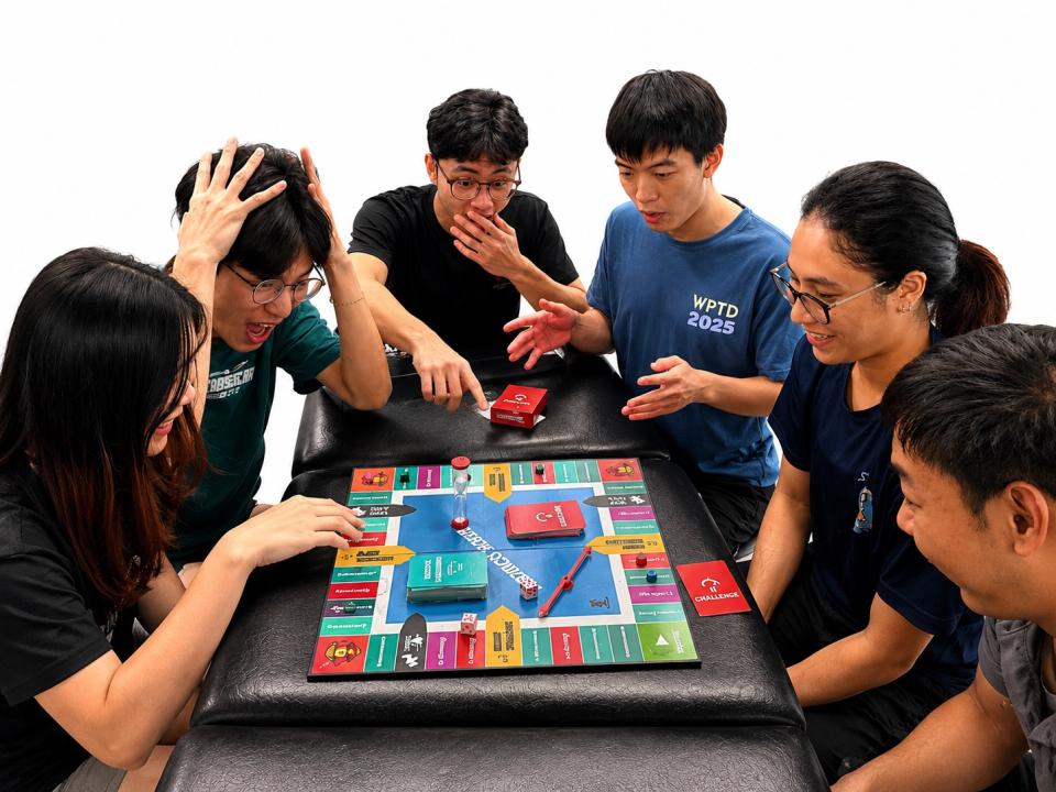 Students play a game designed to improve their clinical communication