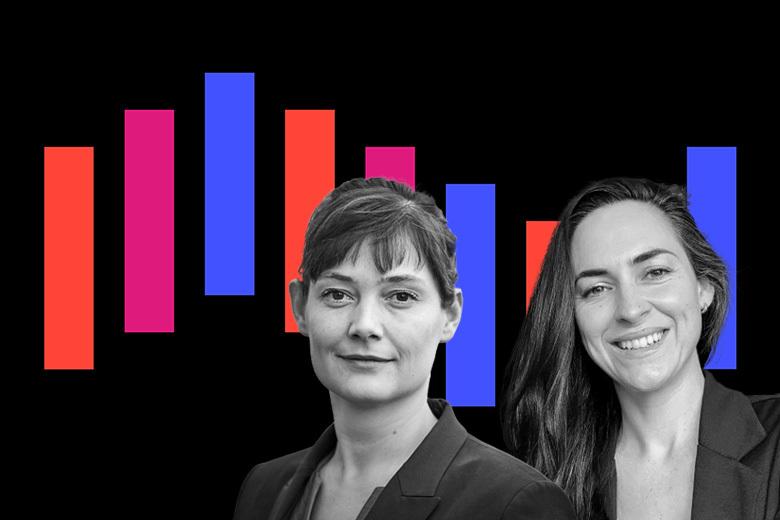 podcast graphic featuring Julia Priess-Buchheit and Sarahanne Field