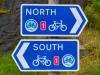 Road sign for the north and south of the UK. Regional accent differences can be even harder to familiarise oneself with when being taught online