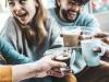 Students drinking coffee