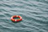 A life ring floating in water