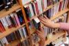 A library shelf