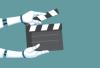 An illustration of a robot operating a clapperboard
